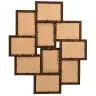 Kolāžas Foto Rāmis, 10X(13X18 Cm) Attēliem, Tumši Brūns Mdf Vidaxl