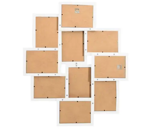 Kollaaž-Pildiraam 10 Osaline, 13 X 18 cm Valge Mdf