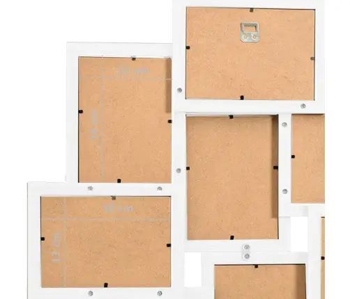 Kollaaž-Pildiraam 10 Osaline, 13 X 18 cm Valge Mdf