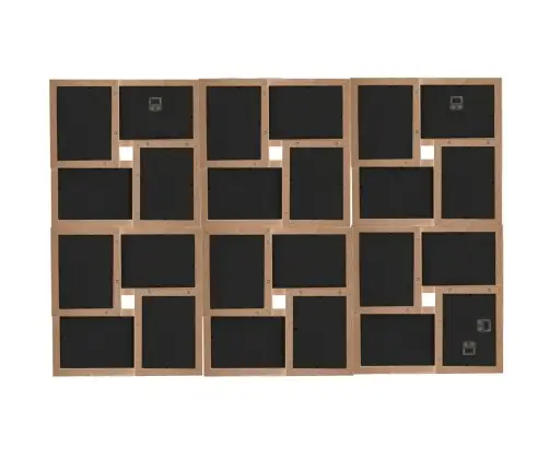 Kolāžas Foto Rāmis, 24X(10X15 Cm) Attēliem, Gaiši Brūns Mdf Vidaxl