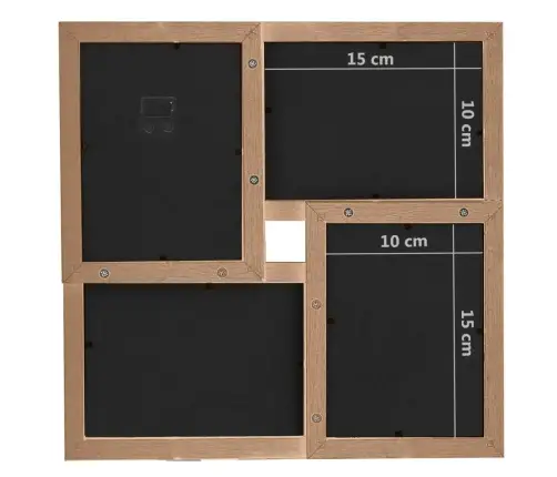 Kolāžas Foto Rāmis, 24X(10X15 Cm) Attēliem, Gaiši Brūns Mdf Vidaxl