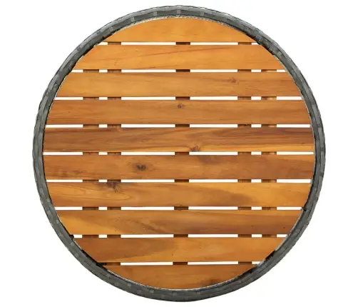 Teelaud, Hall, 60 cm Polürotang, Akaatsiapuit