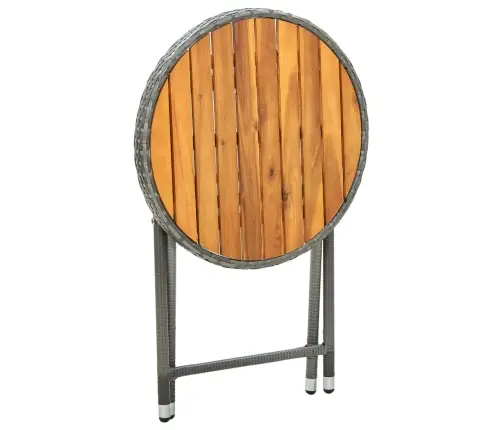 Teelaud, Hall, 60 cm Polürotang, Akaatsiapuit
