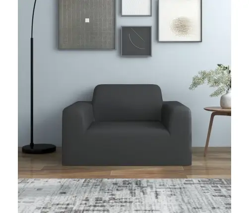 Elastīgs Dīvāna Pārvalks, Poliestera Džersijs, Antracītpelēks Vidaxl