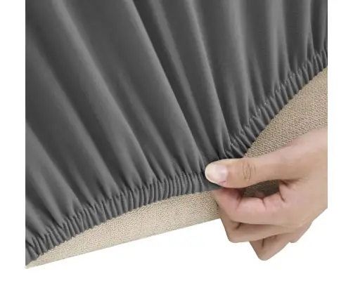 Elastīgs Dīvāna Pārvalks, Trīsvietīgs, Pelēks Poliesters Vidaxl Elastīgs Dīvāna Pārvalks, Trīsvietīgs, Pelēks Poliesters Vidaxl