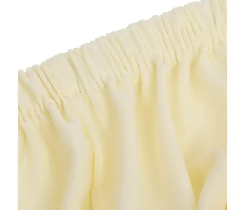 Elastīgs Dīvāna Pārvalks, Divvietīgs, Krēmkrāsas Poliesters Vidaxl