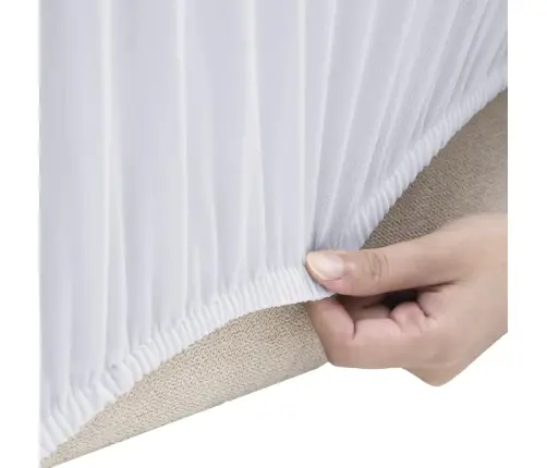 Elastīgs Dīvāna Pārvalks, Balts Poliestera Džersijs Vidaxl