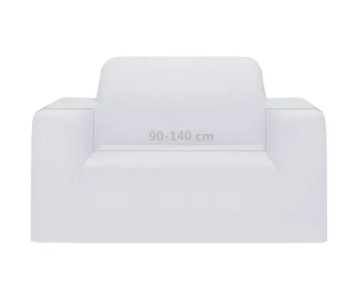 Elastīgs Dīvāna Pārvalks, Balts Poliestera Džersijs Vidaxl