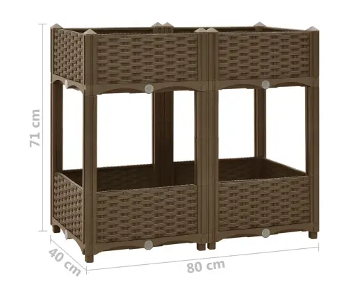 Puķu Kaste, 80X40X71 Cm, Polipropilēns Vidaxl