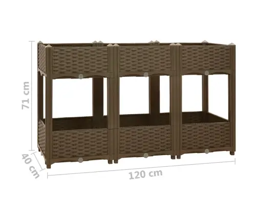 Puķu Kaste, 120X40X71 Cm, Polipropilēns Vidaxl