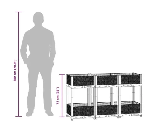 Puķu Kaste, 120X40X71 Cm, Polipropilēns Vidaxl