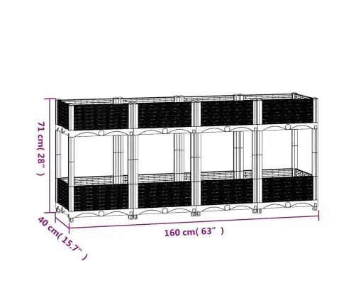 Aukštas Lovelis, 160X40X71cm Polipropilenas