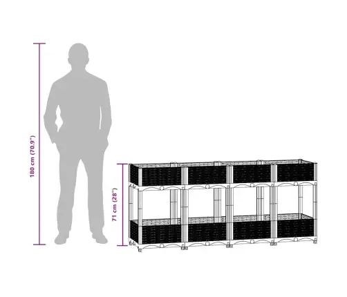 Aukštas Lovelis, 160X40X71cm Polipropilenas