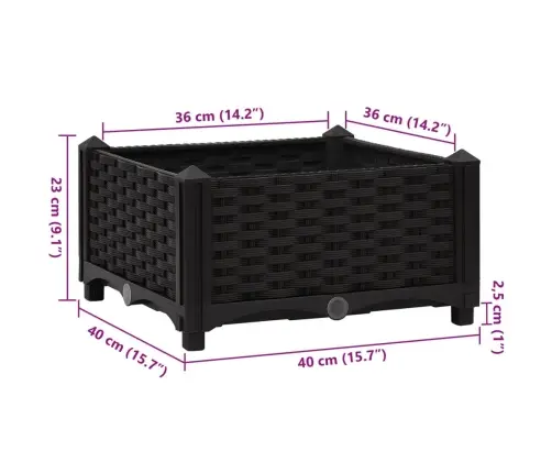 Taimekast 40 X 40 X 23 cm Polüpropüleen