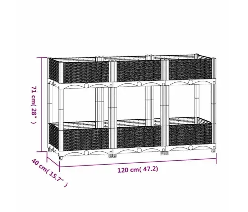Taimekast 120 X 40 X 71 cm Polüpropüleen