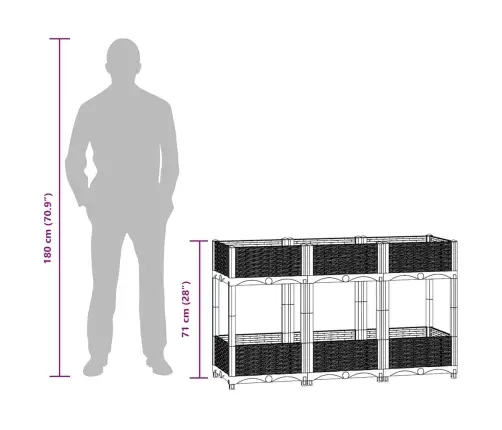 Taimekast 120 X 40 X 71 cm Polüpropüleen