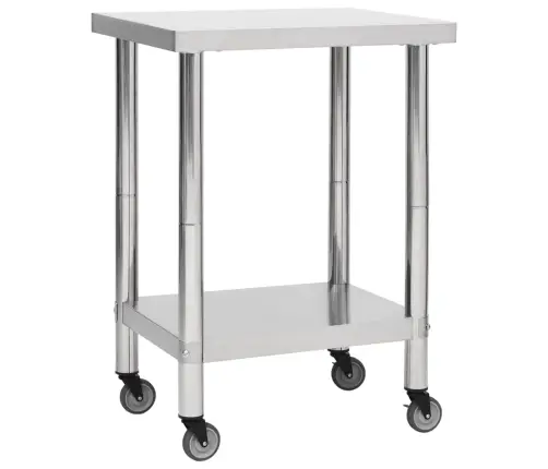Virtuvės Darbastalis Su Ratukais, 60X30X85cm Plienas