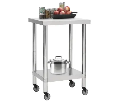 Virtuves Darba Galds, 60X60X85 Cm, Nerūsējošs Tērauds Vidaxl