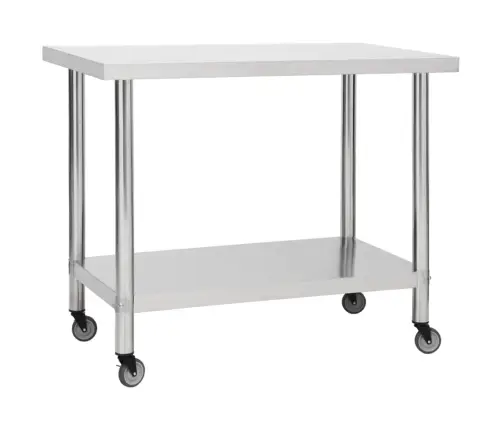 Virtuves Darba Galds, 100X30X85 Cm, Nerūsējošs Tērauds Vidaxl