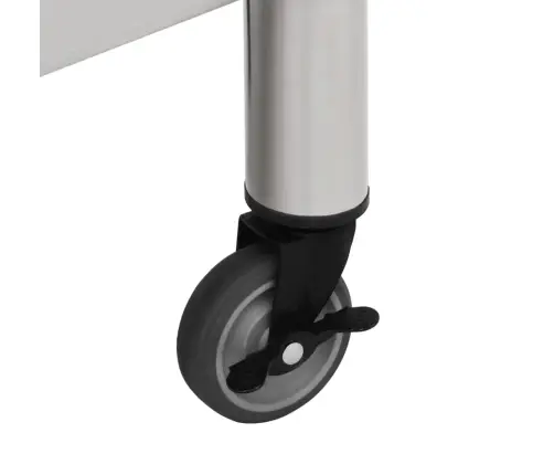 Köögi Töölaud Ratastega, 100X45X85 cm Roostevaba Teras