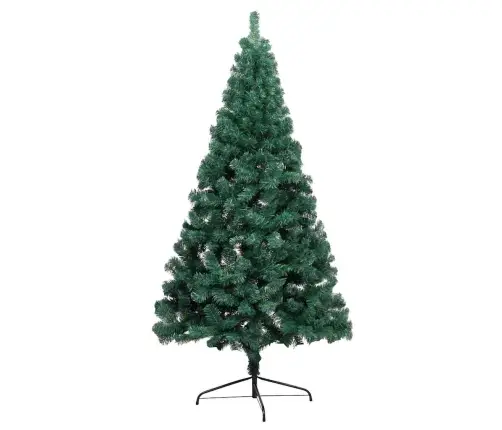 Izgaismota Ziemassvētku Egle Ar Rotājumiem, Zaļa, 120 Cm Vidaxl