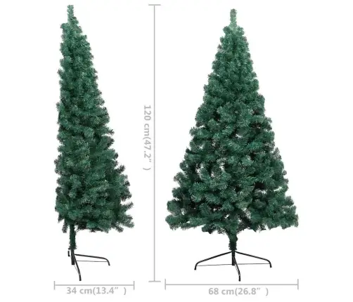 Izgaismota Ziemassvētku Egle Ar Rotājumiem, Zaļa, 120 Cm Vidaxl