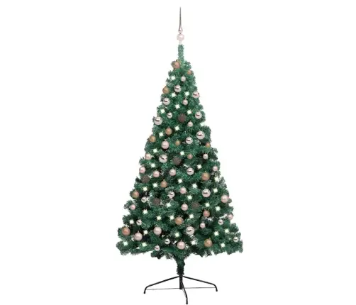 Izgaismota Ziemassvētku Egle Ar Rotājumiem, Zaļa, 180 Cm Vidaxl Izgaismota Ziemassvētku Egle Ar Rotājumiem, Zaļa, 180 Cm Vidaxl