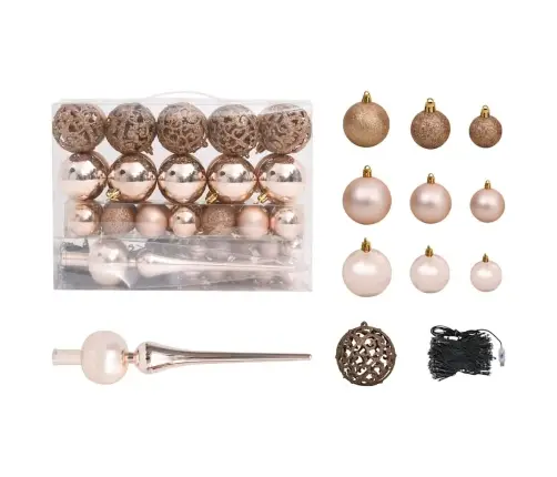 Izgaismota Ziemassvētku Egle Ar Rotājumiem, Zaļa, 240 Cm Vidaxl