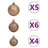 Izgaismota Ziemassvētku Egle Ar Rotājumiem, Balta, 180 Cm Vidaxl