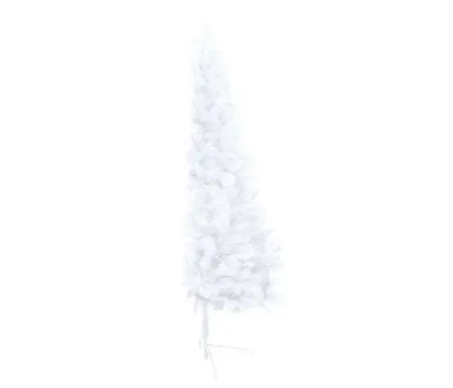 Valgustusega Poolik Kunstkuusk Alusega, Valge, 210 Cm
