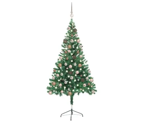 Mākslīgā Ziemassvētku Egle Ar Rotājumiem, 150 Cm, 380 Zari Vidaxl