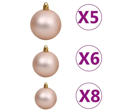 Mākslīgā Ziemassvētku Egle Ar Rotājumiem, 120 Cm, 230 Zari Vidaxl