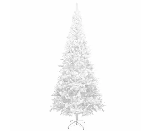 Izgaismota Ziemassvētku Egle Ar Rotājumiem, Balta, L, 240 Cm Vidaxl