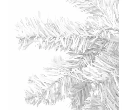 Izgaismota Ziemassvētku Egle Ar Rotājumiem, Balta, L, 240 Cm Vidaxl