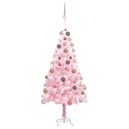 Izgaismota Mākslīgā Ziemassvētku Egle Ar Rotājumiem, 120Cm, Pvc Vidaxl