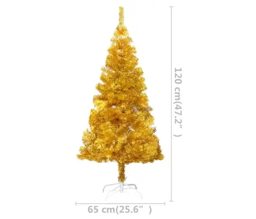 Izgaismota Mākslīgā Ziemassvētku Egle Ar Rotājumiem, 120Cm, Pet Vidaxl