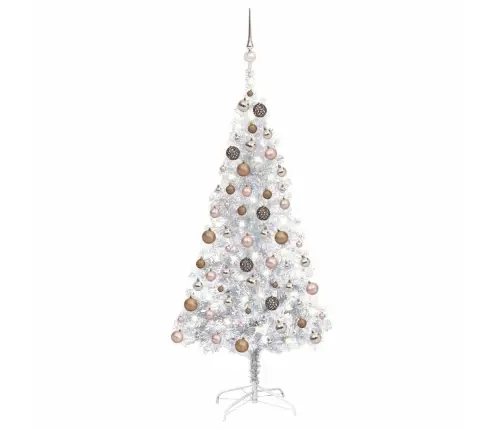 Izgaismota Mākslīgā Ziemassvētku Egle Ar Rotājumiem, 120Cm, Pet Vidaxl Izgaismota Mākslīgā Ziemassvētku Egle Ar Rotājumiem, 120Cm, Pet Vidaxl