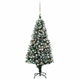 Härmas Valgustusega Kunstkuusk Kuulide Ja Käbidega 150 Cm