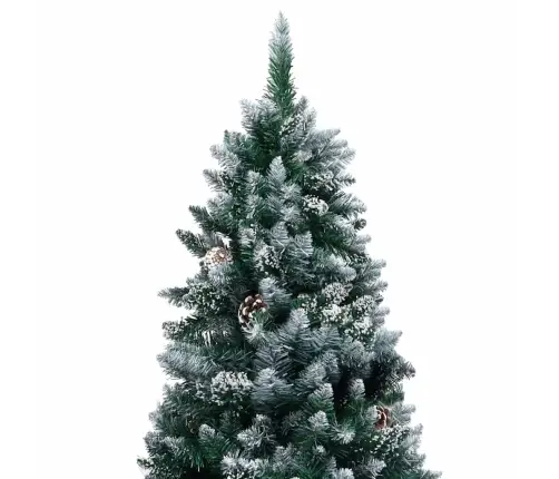 Mākslīgā Ziemassvētku Egle Ar Rotājumiem Un Čiekuriem, 210 Cm Vidaxl