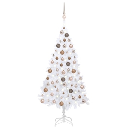 Izgaismota Mākslīgā Ziemassvētku Egle Ar Rotājumiem, 120Cm, Pvc Vidaxl