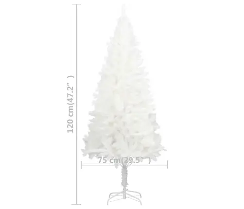 Izgaismota Mākslīgā Ziemassvētku Egle Ar Rotājumiem, 120 Cm Vidaxl
