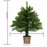 Izgaismota Ziemassvētku Egle Ar Rotājumiem, Zaļa, 65 Cm Vidaxl