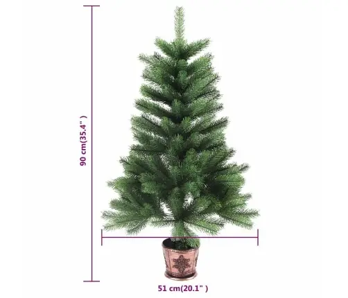 Dirbtinė Apšviesta Kalėdų Eglutė Su Žaisliukais, Žalia, 90Cm