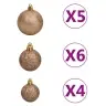 Dirbtinė Apšviesta Kalėdų Eglutė Su Žaisliukais, Žalia, 150Cm