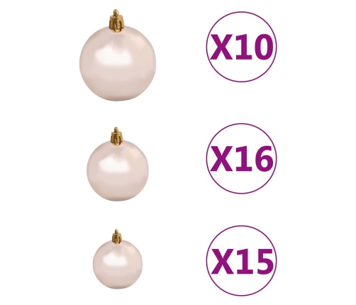 Izgaismota Ziemassvētku Egle Ar Rotājumiem, Zaļa, 240 Cm Vidaxl