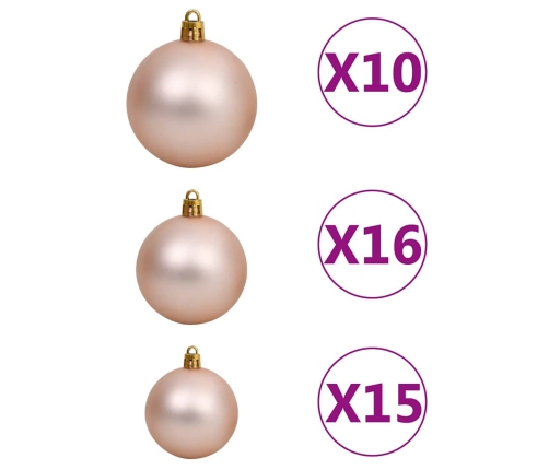 Izgaismota Ziemassvētku Egle Ar Rotājumiem, Zaļa, 240 Cm Vidaxl