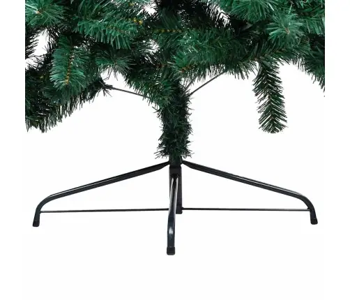 Izgaismota Ziemassvētku Egle Ar Rotājumiem, Zaļa, 150 Cm Vidaxl