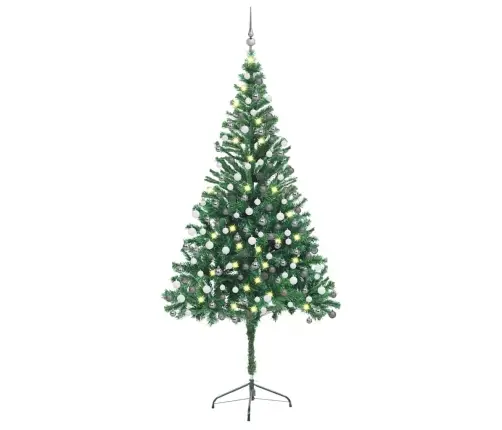 Mākslīgā Ziemassvētku Egle Ar Rotājumiem, 210 Cm, 910 Zari Vidaxl