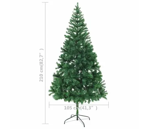 Mākslīgā Ziemassvētku Egle Ar Rotājumiem, 210 Cm, 910 Zari Vidaxl