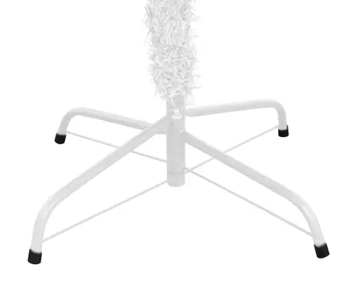 Izgaismota Ziemassvētku Egle Ar Rotājumiem, Balta, L, 240 Cm Vidaxl